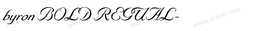 byron BOLD REGUAL字体转换